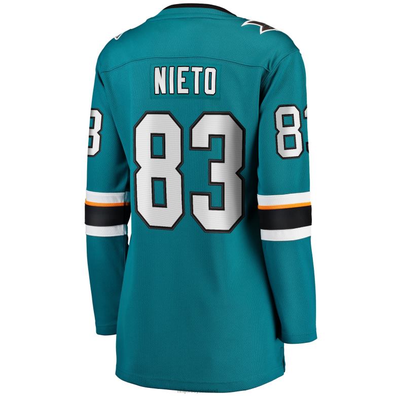 NHL Women San Jose Sharks Matt Nieto Fanatics Branded Teal Breakaway Player Jersey D002V1922 Clothing