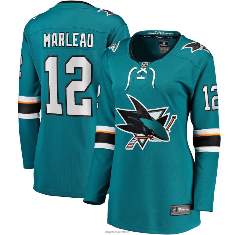 NHL Women San Jose Sharks Patrick Marleau Fanatics Branded Teal Breakaway Player Jersey D002V895 Clothing