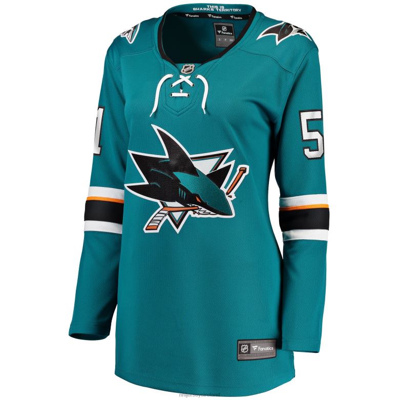 NHL Women San Jose Sharks Radim Simek Fanatics Branded Teal Home Breakaway Player Jersey D002V2139 Clothing