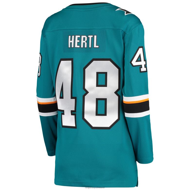 NHL Women San Jose Sharks Tomas Hertl Fanatics Branded Teal Breakaway Home Player Jersey D002V2435 Clothing
