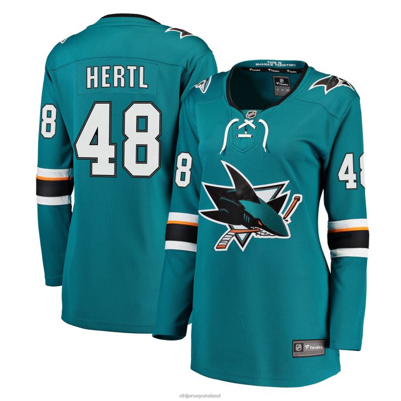 NHL Women San Jose Sharks Tomas Hertl Fanatics Branded Teal Breakaway Jersey D002V2099 Clothing