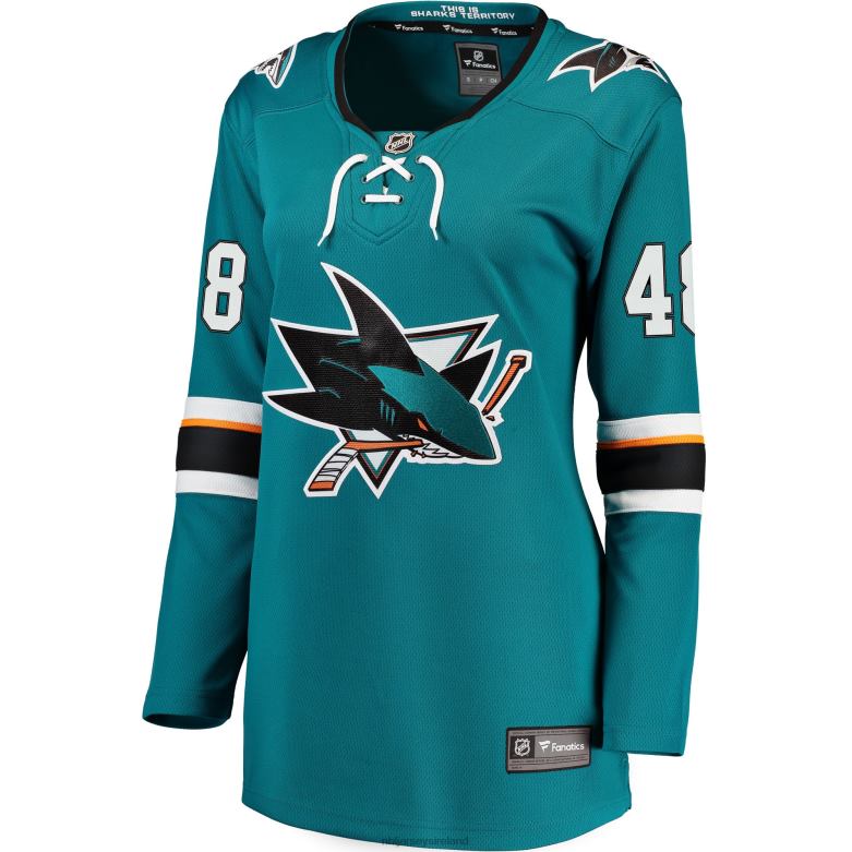 NHL Women San Jose Sharks Tomas Hertl Fanatics Branded Teal Home Premier Breakaway Player Jersey D002V1002 Clothing
