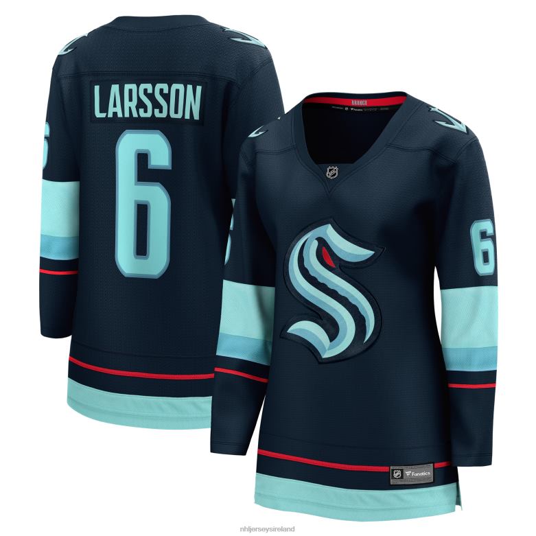 NHL Women Seattle Kraken Adam Larsson Fanatics Branded Deep Sea Blue Home Breakaway Player Jersey D002V1475 Clothing