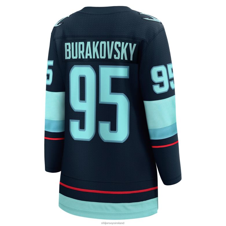 NHL Women Seattle Kraken Andre Burakovsky Fanatics Branded Navy Home Breakaway Player Jersey D002V1261 Clothing
