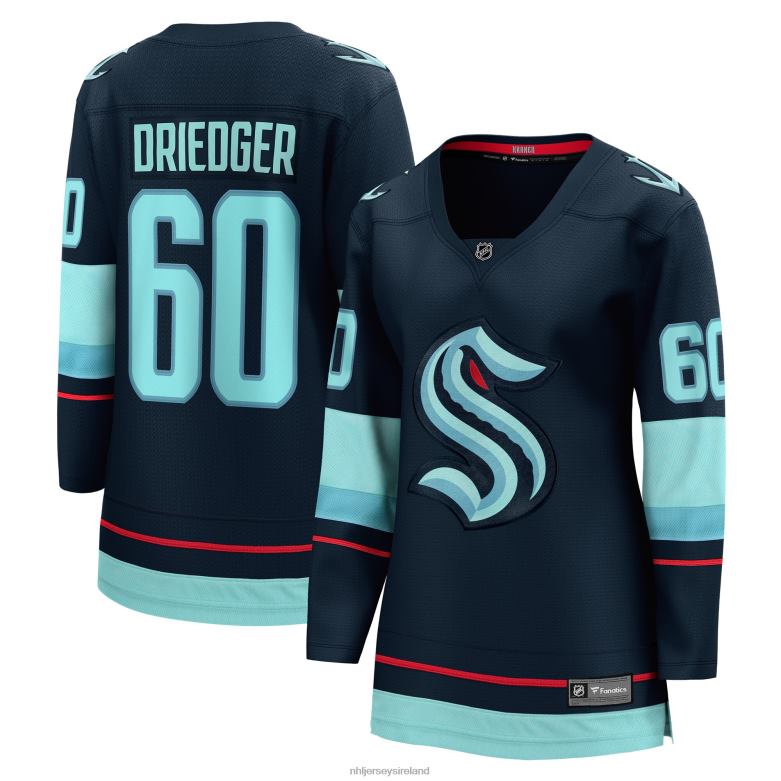 NHL Women Seattle Kraken Chris Driedger Fanatics Branded Deep Sea Blue Home Breakaway Player Jersey D002V2170 Clothing