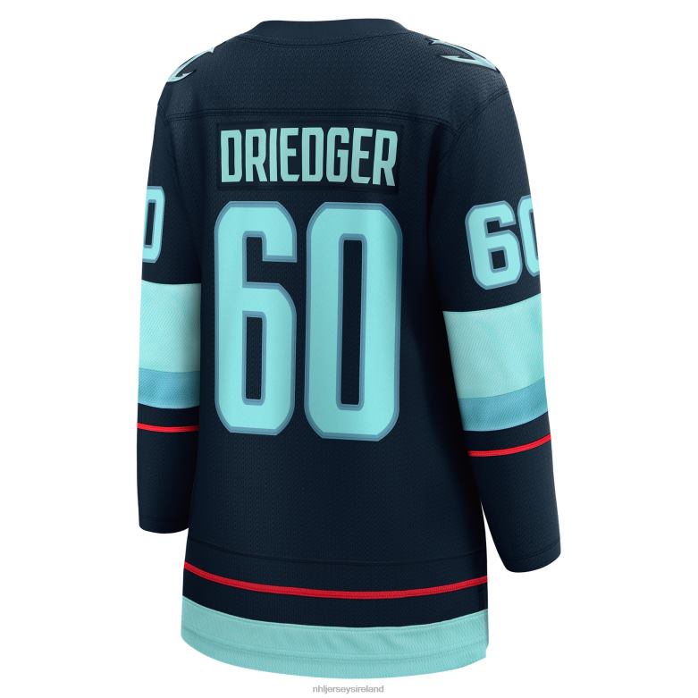 NHL Women Seattle Kraken Chris Driedger Fanatics Branded Deep Sea Blue Home Breakaway Player Jersey D002V2170 Clothing