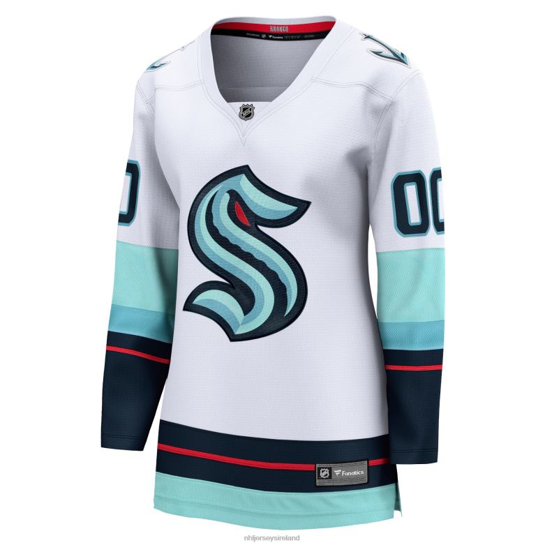 NHL Women Seattle Kraken Fanatics Branded White Away Breakaway Custom Jersey D002V620 Clothing