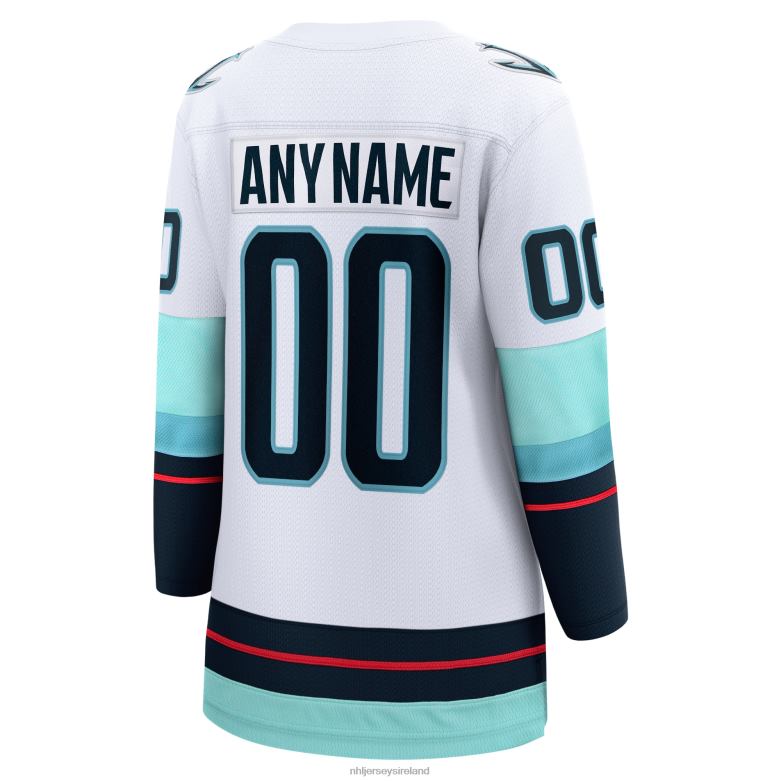 NHL Women Seattle Kraken Fanatics Branded White Away Breakaway Custom Jersey D002V620 Clothing
