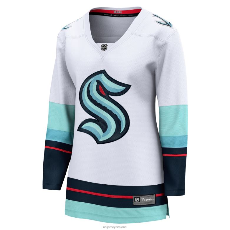 NHL Women Seattle Kraken Fanatics Branded White Away Breakaway Jersey D002V233 Clothing