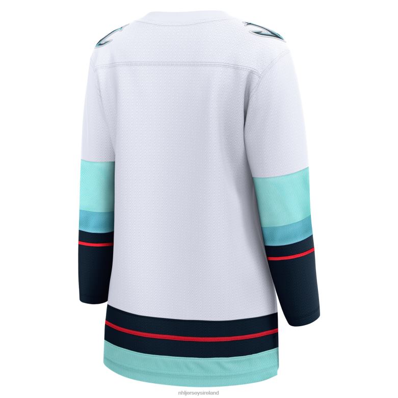 NHL Women Seattle Kraken Fanatics Branded White Away Breakaway Jersey D002V233 Clothing