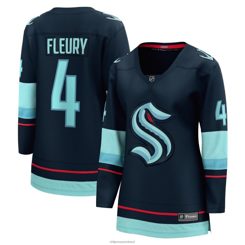 NHL Women Seattle Kraken Haydn Fleury Fanatics Branded Deep Sea Blue Home Breakaway Player Jersey D002V2166 Clothing