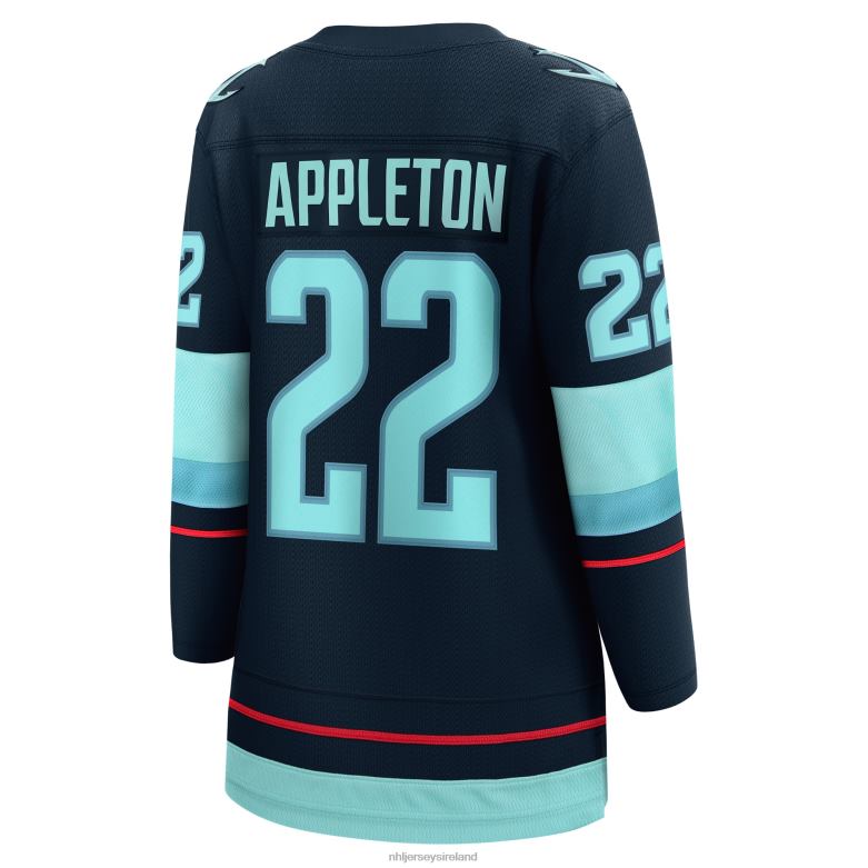 NHL Women Seattle Kraken Mason Appleton Fanatics Branded Deep Sea Blue Home Breakaway Player Jersey D002V2153 Clothing