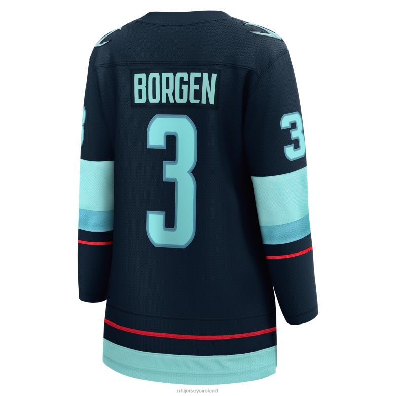 NHL Women Seattle Kraken Will Borgen Fanatics Branded Deep Sea Blue Home Breakaway Player Jersey D002V1809 Clothing