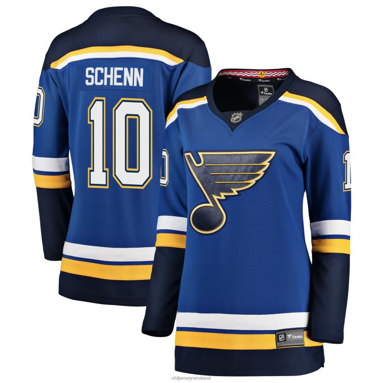 NHL Women St Louis Blues Brayden Schenn Fanatics Branded Blue Breakaway Player Jersey D002V1498 Clothing