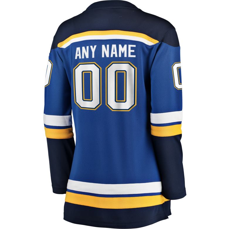 NHL Women St Louis Blues Fanatics Branded Blue Home Breakaway Custom Jersey D002V1125 Clothing