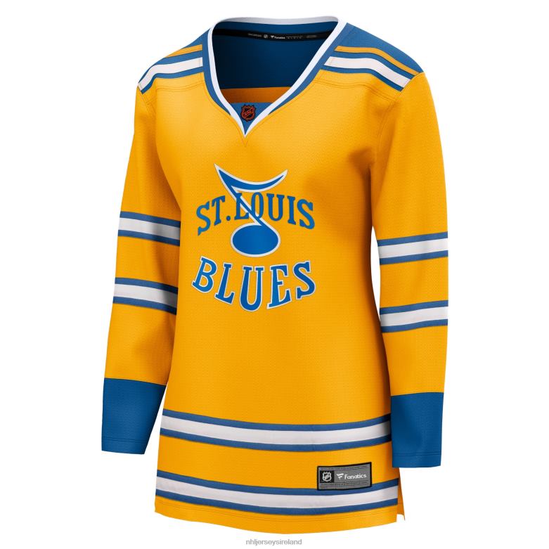 NHL Women St Louis Blues Fanatics Branded Yellow Special Edition 20 Breakaway Blank Jersey D002V1022 Clothing