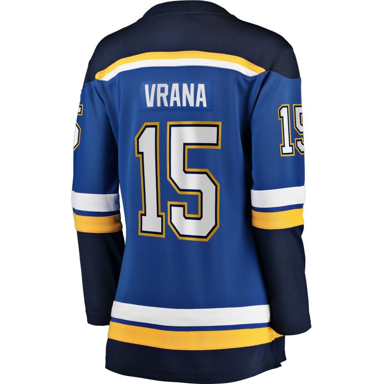 NHL Women St Louis Blues Jakub Vrana Fanatics Branded Blue Home Breakaway Jersey D002V1202 Clothing