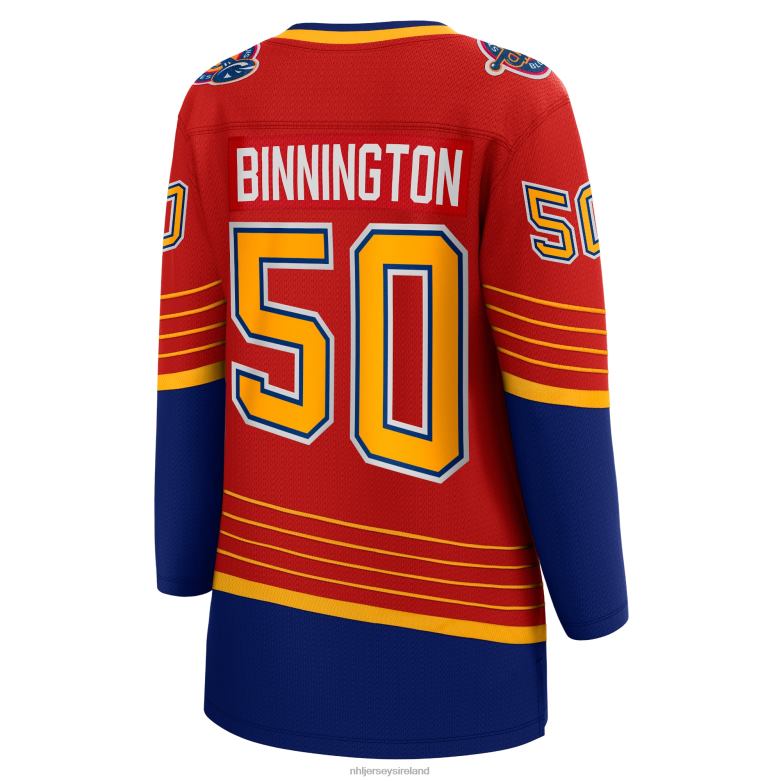 NHL Women St Louis Blues Jordan Binnington Fanatics Branded Red 2020/21 Special Edition Breakaway Player Jersey D002V1020 Clothing