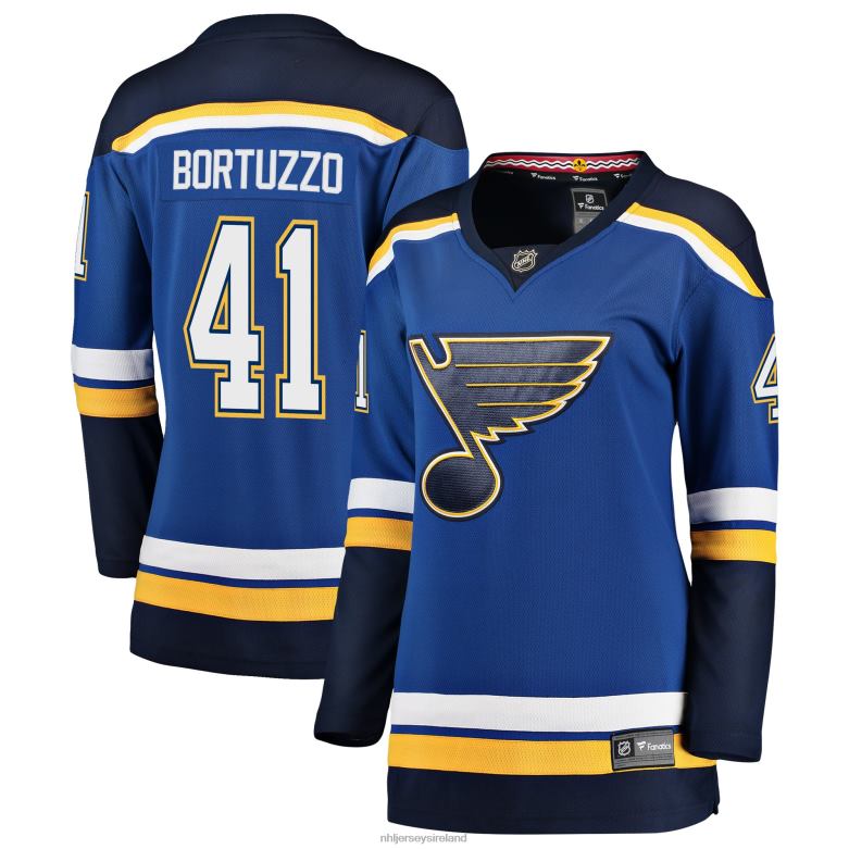 NHL Women St Louis Blues Robert Bortuzzo Fanatics Branded Blue Breakaway Player Jersey D002V1945 Clothing