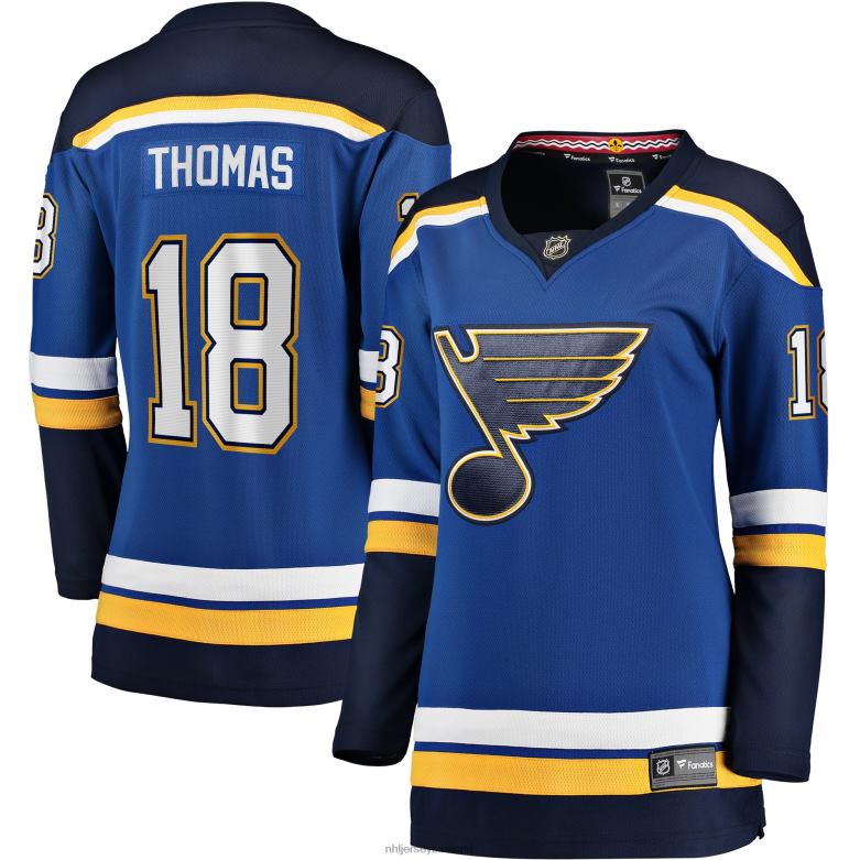 NHL Women St Louis Blues Robert Thomas Fanatics Branded Blue Home Breakaway Player Jersey D002V1499 Clothing