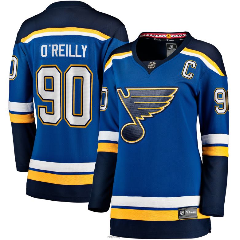 NHL Women St Louis Blues Ryan OReilly Fanatics Branded Blue Home Premier Breakaway Player Jersey D002V347 Clothing