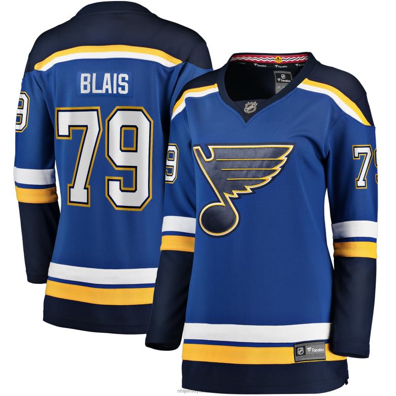 NHL Women St Louis Blues Sammy Blais Fanatics Branded Blue Home Breakaway Jersey D002V921 Clothing