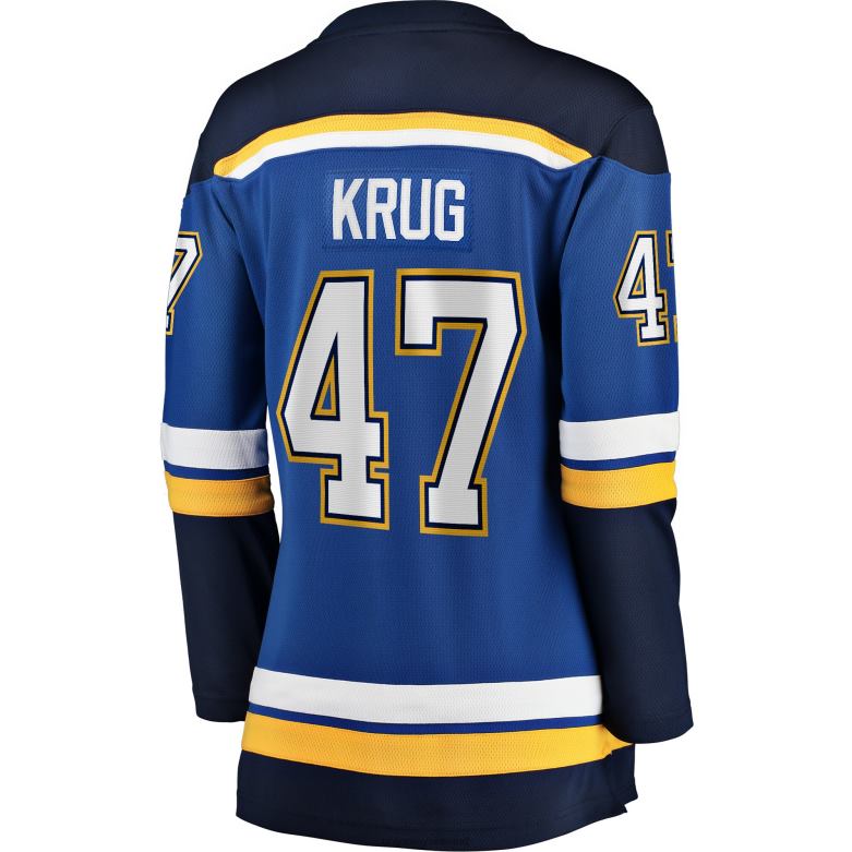 NHL Women St Louis Blues Torey Krug Fanatics Branded Blue Home Premier Breakaway Player Jersey D002V1833 Clothing