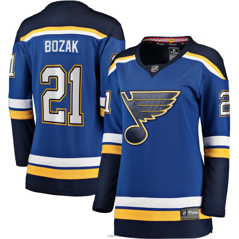 NHL Women St Louis Blues Tyler Bozak Fanatics Branded Blue Home Breakaway Player Jersey D002V2163 Clothing
