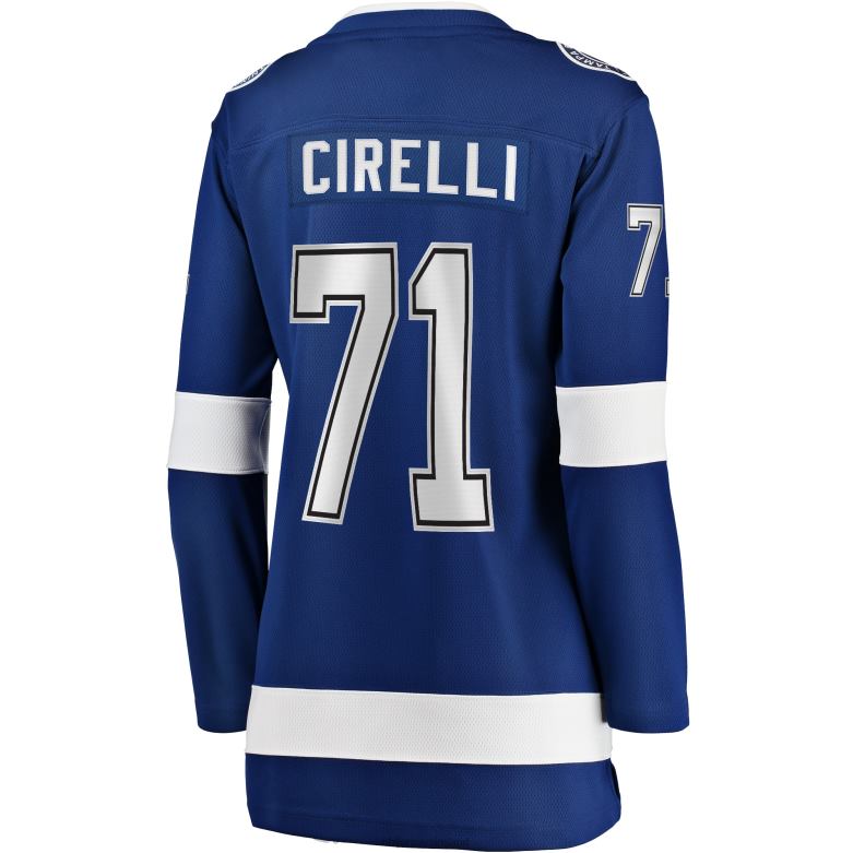 NHL Women Tampa Bay Lightning Anthony Cirelli Fanatics Branded Blue Home Breakaway Player Jersey D002V1186 Clothing