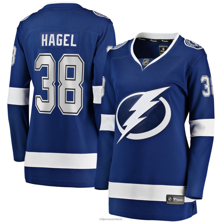 NHL Women Tampa Bay Lightning Brandon Hagel Fanatics Branded Blue Home Breakaway Player Jersey D002V1127 Clothing