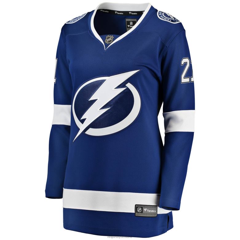 NHL Women Tampa Bay Lightning Brayden Point Fanatics Branded Blue Home Premier Breakaway Player Jersey D002V1088 Clothing