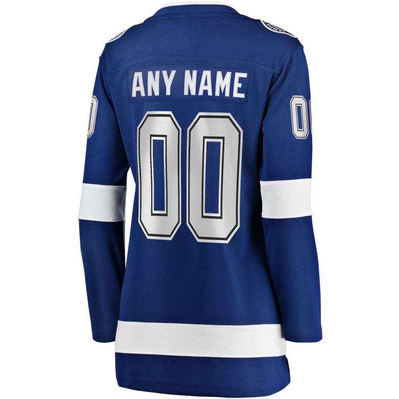 NHL Women Tampa Bay Lightning Fanatics Branded Blue Home 2022 Stanley Cup Final Breakaway Custom Jersey D002V1039 Clothing