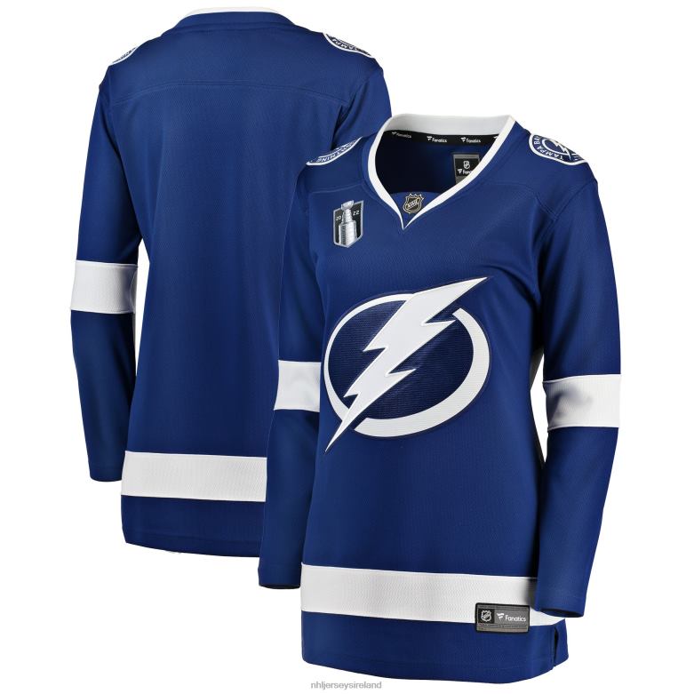 NHL Women Tampa Bay Lightning Fanatics Branded Blue Home 2022 Stanley Cup Final Breakaway Jersey D002V660 Clothing