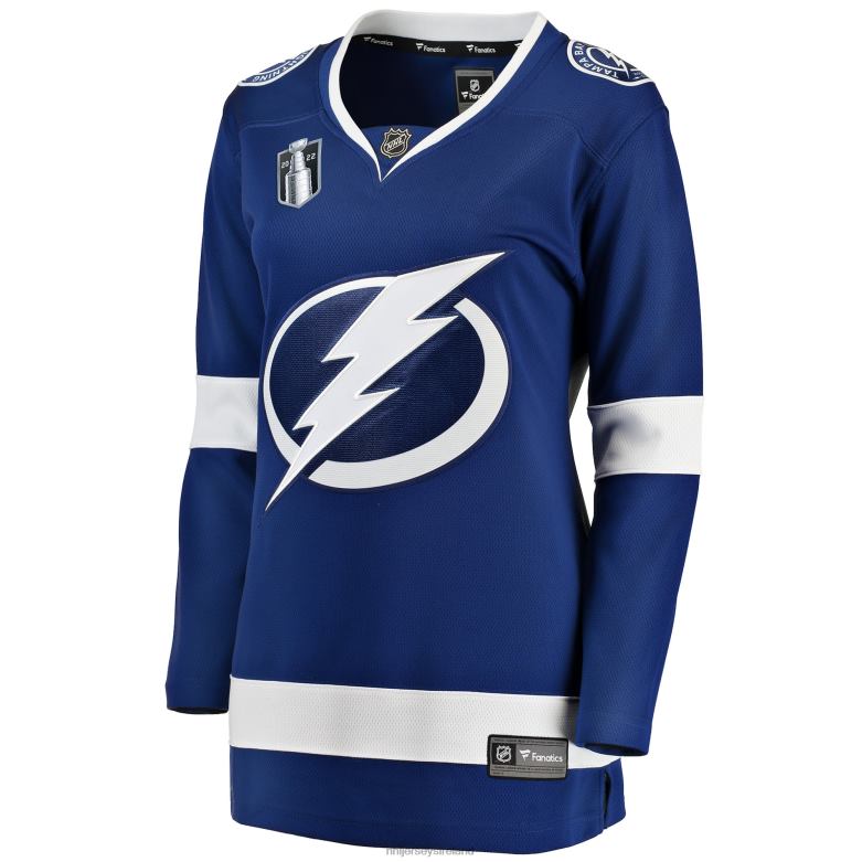NHL Women Tampa Bay Lightning Fanatics Branded Blue Home 2022 Stanley Cup Final Breakaway Jersey D002V660 Clothing