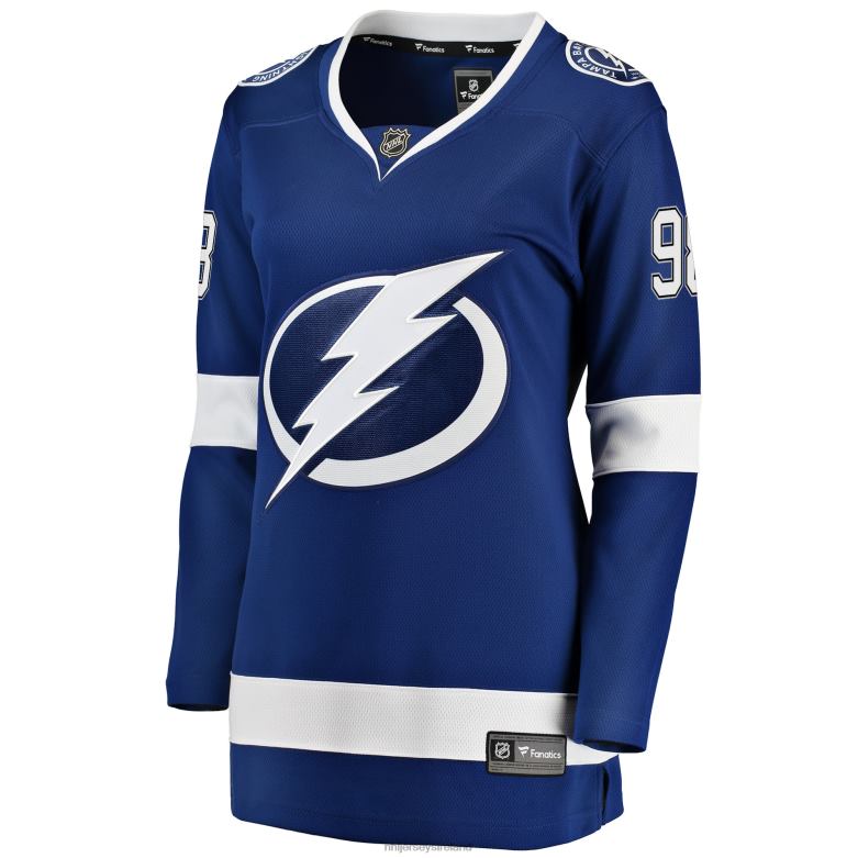 NHL Women Tampa Bay Lightning Mikhail Sergachev Fanatics Branded Blue Breakaway Player Jersey D002V1512 Clothing