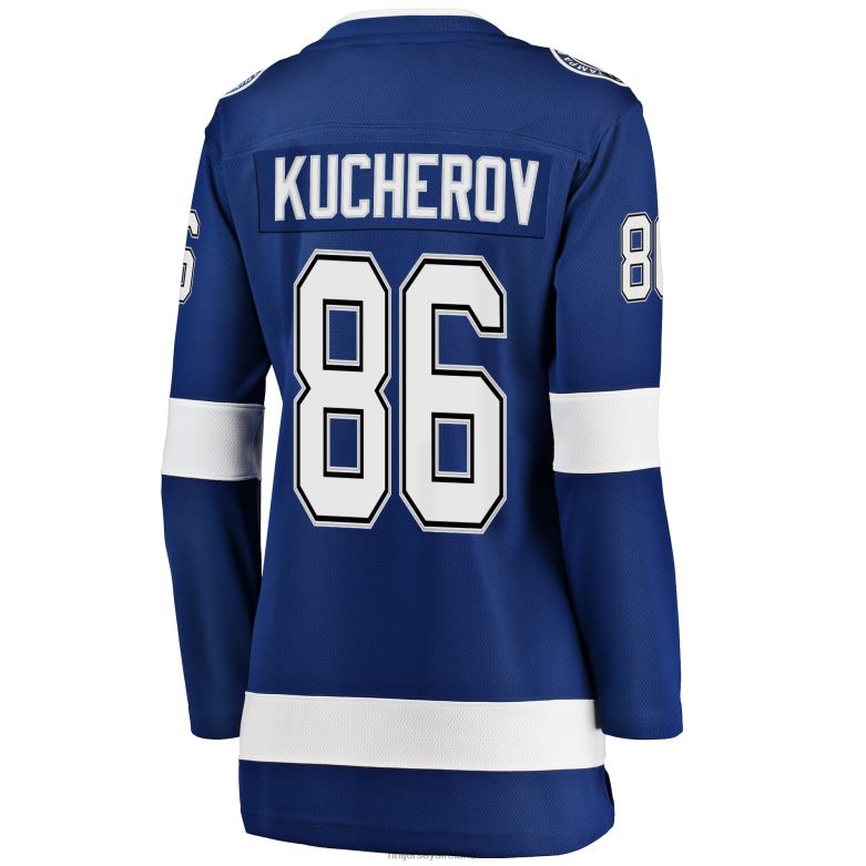 NHL Women Tampa Bay Lightning Nikita Kucherov Fanatics Branded Blue Home 2022 Stanley Cup Final Breakaway Player Jersey D002V818 Clothing