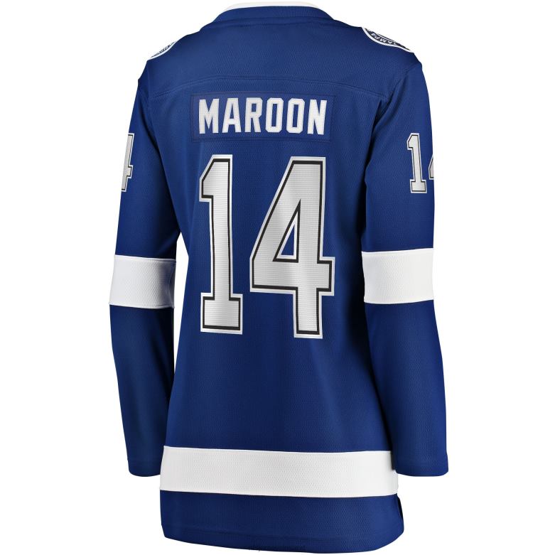 NHL Women Tampa Bay Lightning Pat Maroon Fanatics Branded Blue Home Breakaway Jersey D002V1343 Clothing