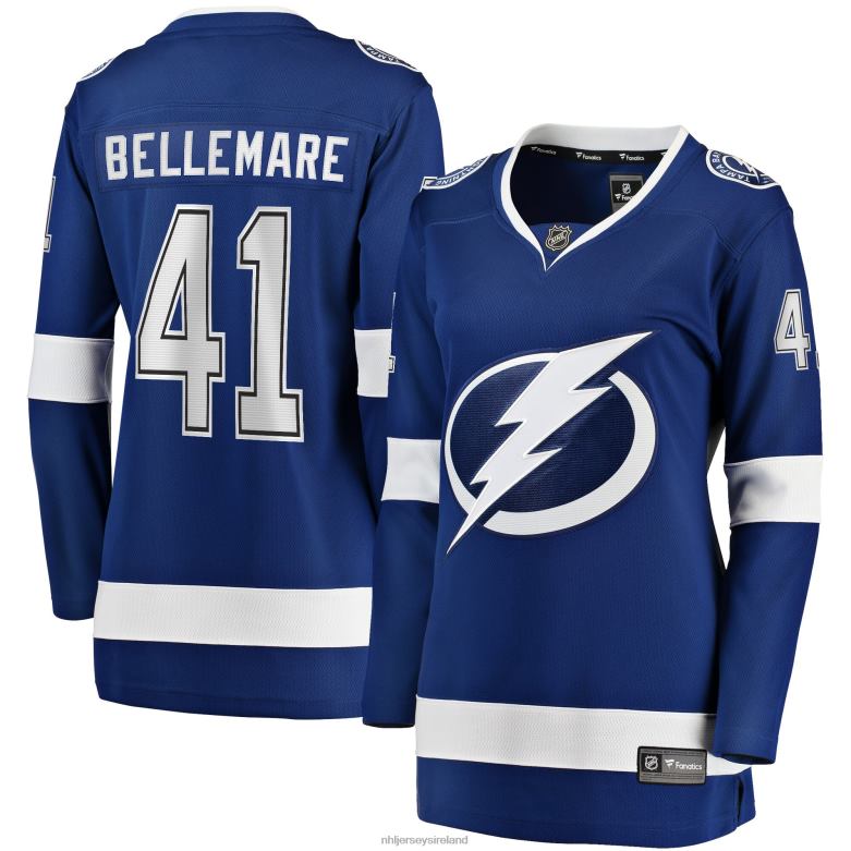 NHL Women Tampa Bay Lightning Pierre-Edouard Bellemare Fanatics Branded Blue Home Breakaway Player Jersey D002V1906 Clothing
