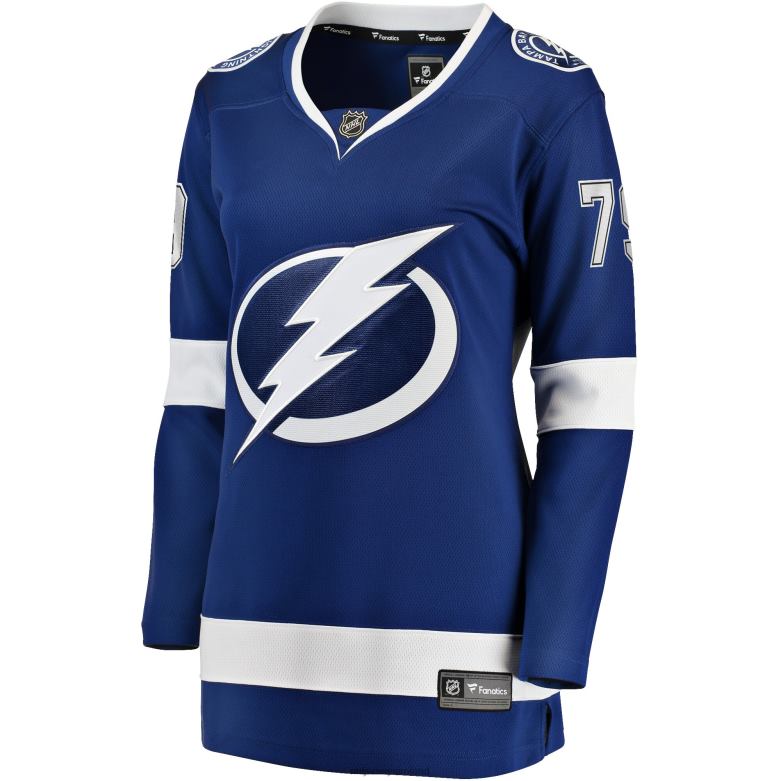 NHL Women Tampa Bay Lightning Ross Colton Fanatics Branded Blue Home Breakaway Player Jersey D002V631 Clothing
