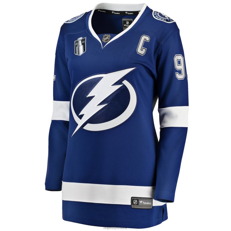 NHL Women Tampa Bay Lightning Steven Stamkos Fanatics Branded Blue Home 2022 Stanley Cup Final Breakaway Player Jersey D002V407 Clothing
