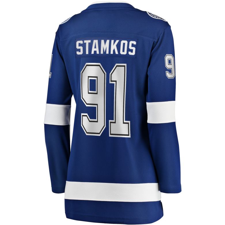 NHL Women Tampa Bay Lightning Steven Stamkos Fanatics Branded Blue Home 2022 Stanley Cup Final Breakaway Player Jersey D002V407 Clothing