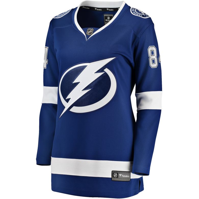 NHL Women Tampa Bay Lightning Tanner Jeannot Fanatics Branded Blue Home Breakaway Jersey D002V2294 Clothing