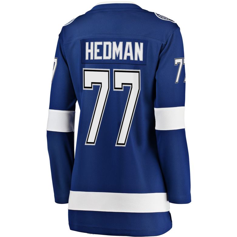 NHL Women Tampa Bay Lightning Victor Hedman Fanatics Branded Blue Premier Breakaway Player Jersey D002V1010 Clothing