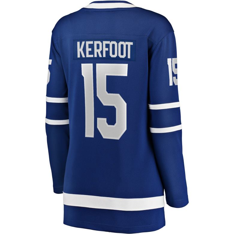 NHL Women Toronto Maple Leafs Alexander Kerfoot Fanatics Branded Blue Home Breakaway Player Jersey D002V2072 Clothing