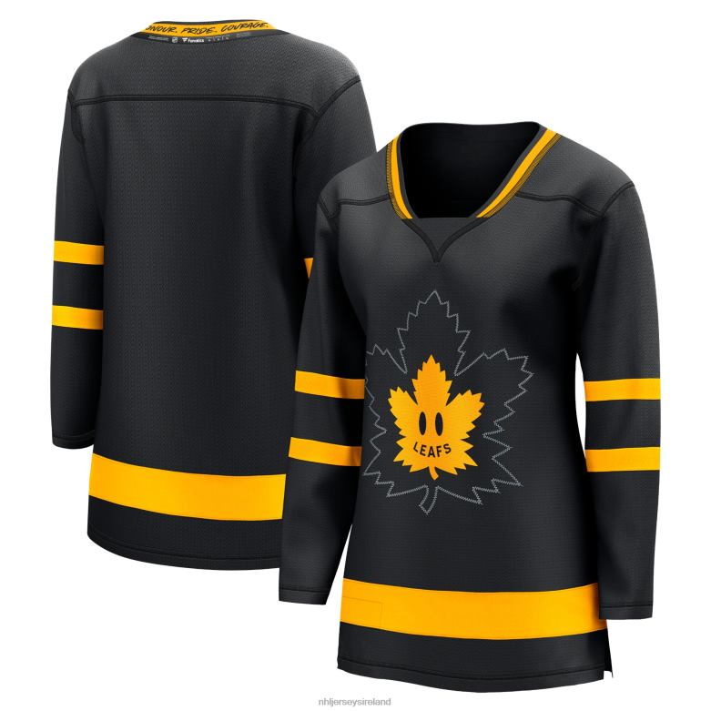 NHL Women Toronto Maple Leafs Fanatics Branded Black Alternate Premier Breakaway Reversible Blank Jersey D002V743 Clothing