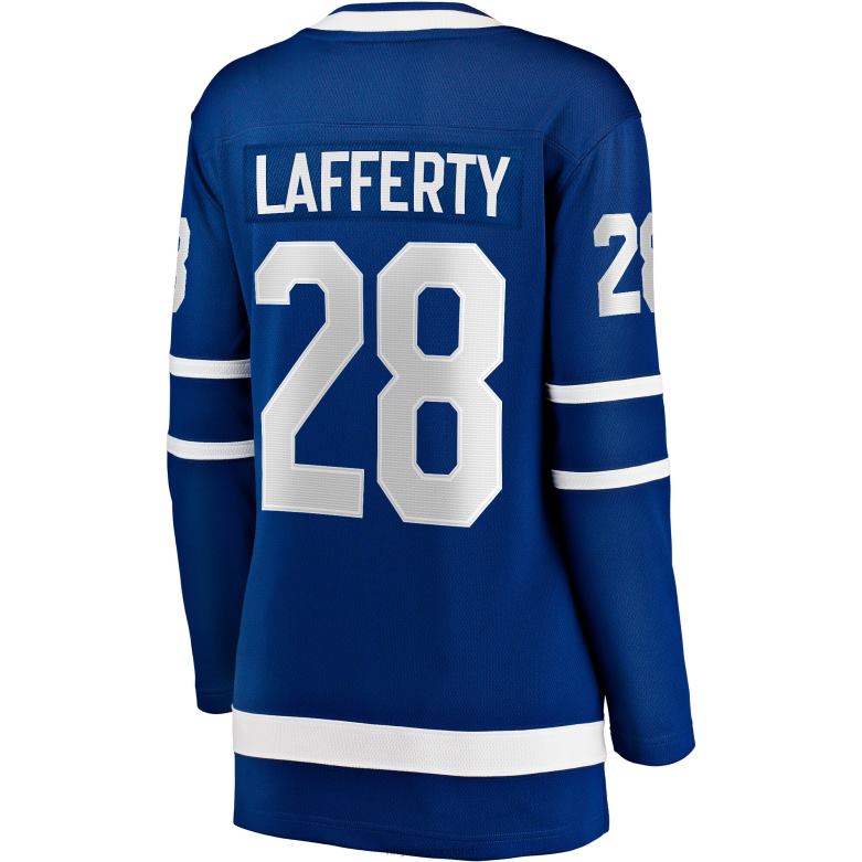NHL Women Toronto Maple Leafs Sam Lafferty Fanatics Branded Blue Home Breakaway Jersey D002V1669 Clothing