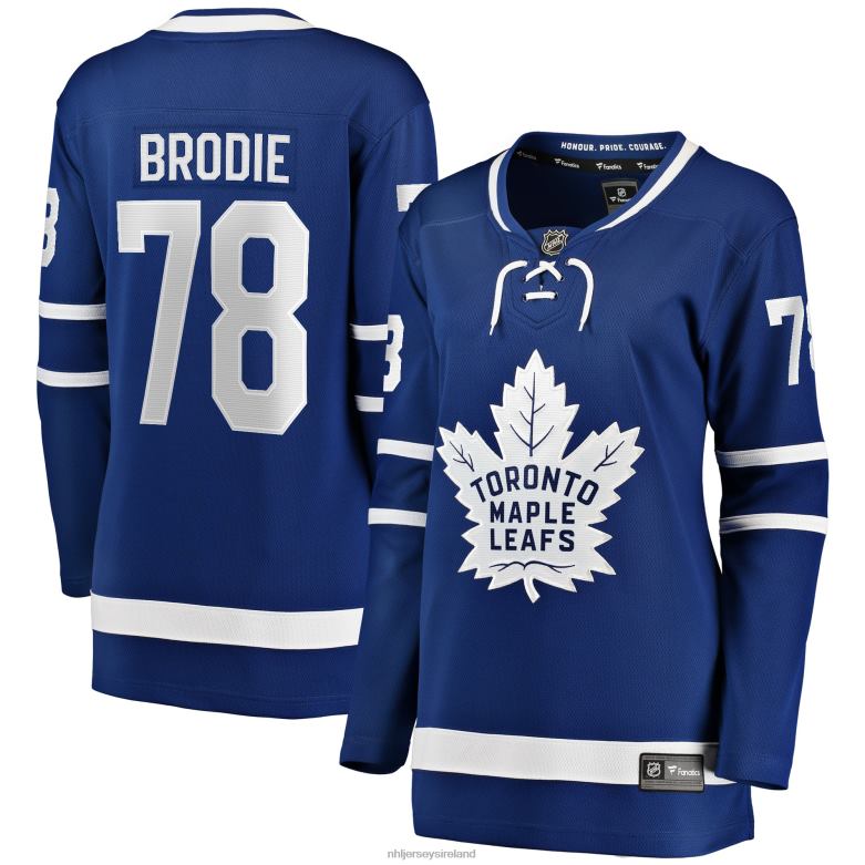 NHL Women Toronto Maple Leafs Tj Brodie Fanatics Branded Blue Breakaway Player Jersey D002V2076 Clothing