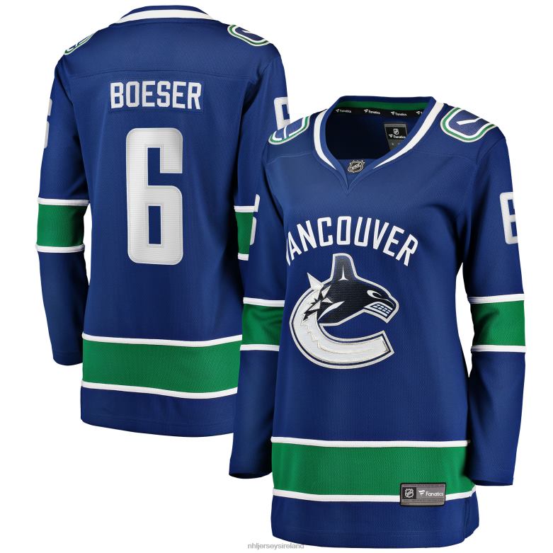 NHL Women Vancouver Canucks Brock Boeser Fanatics Branded Blue Home Breakaway Player Jersey D002V2119 Clothing
