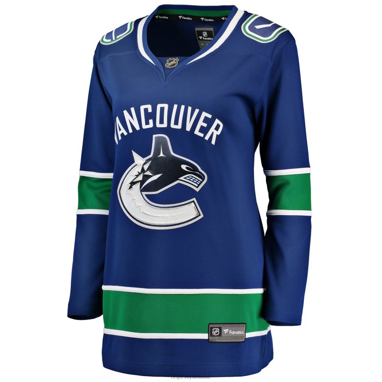 NHL Women Vancouver Canucks Fanatics Branded Blue Breakaway Home Jersey D002V1377 Clothing