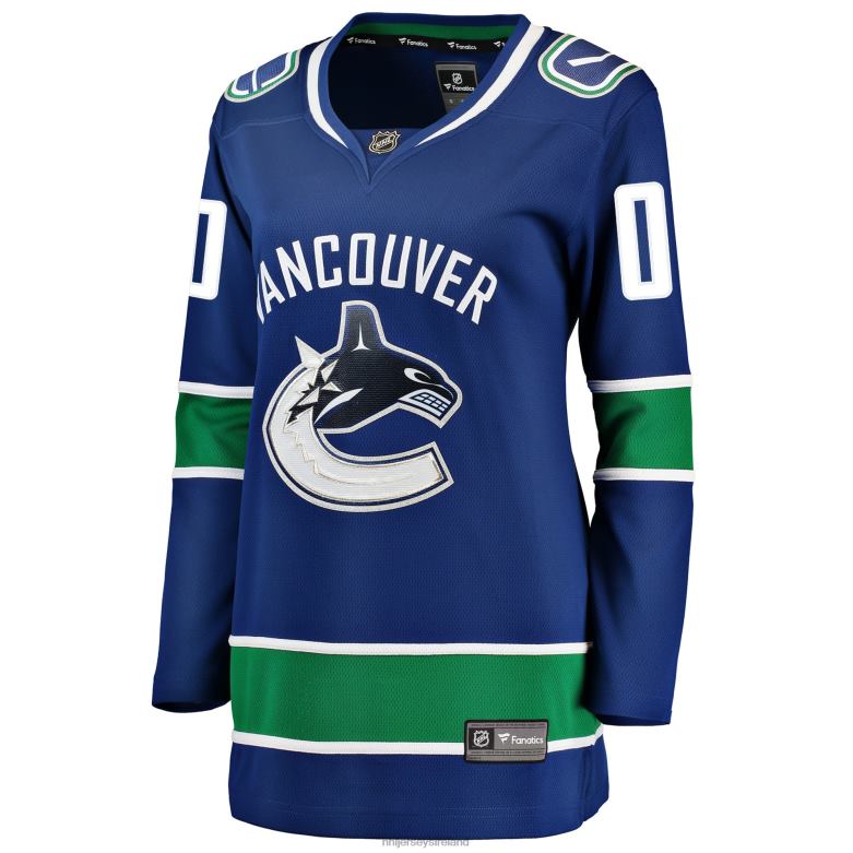 NHL Women Vancouver Canucks Fanatics Branded Blue Home Breakaway Custom Jersey D002V1108 Clothing
